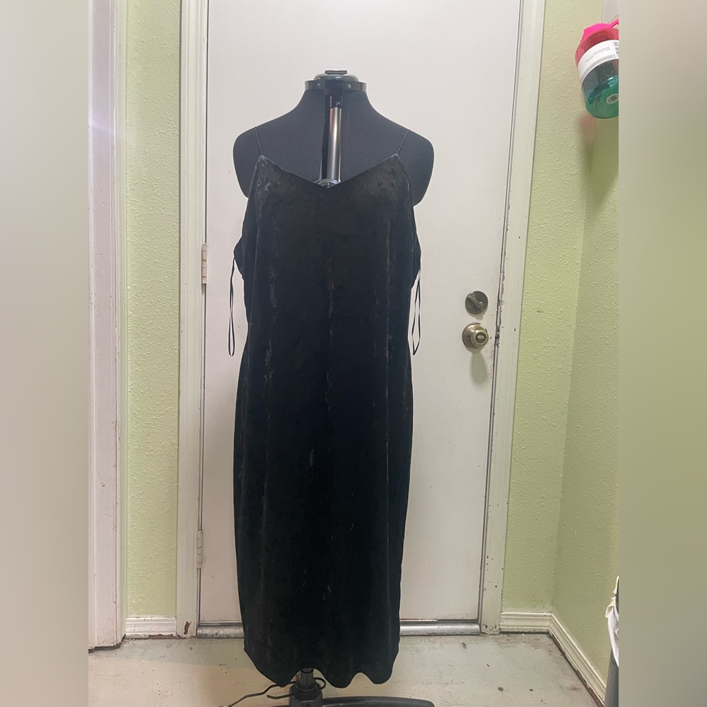 Active USA Elegant Black Midi Dress 3XL